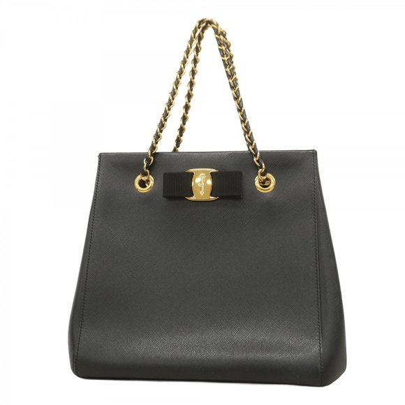 Salvatore Ferragamo Vara Leather Handbag in Black for Women - Picture 1 of 13